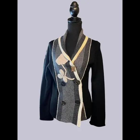 Anthropologie Field Flower Cardigan Size M Crochet Detail​​ - Picture 8 of 12